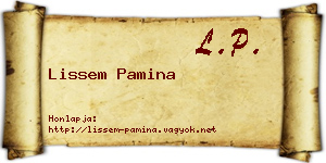 Lissem Pamina névjegykártya